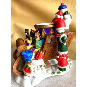 Partylite Holiday Sleigh Aroma Melts Warmer Christmas Decor Santa Snowman Elves